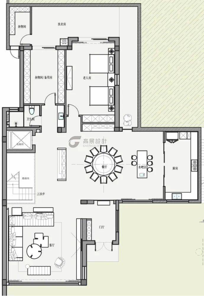 苏州别墅装饰 | 龙山豪庭平面方案解析(图3)